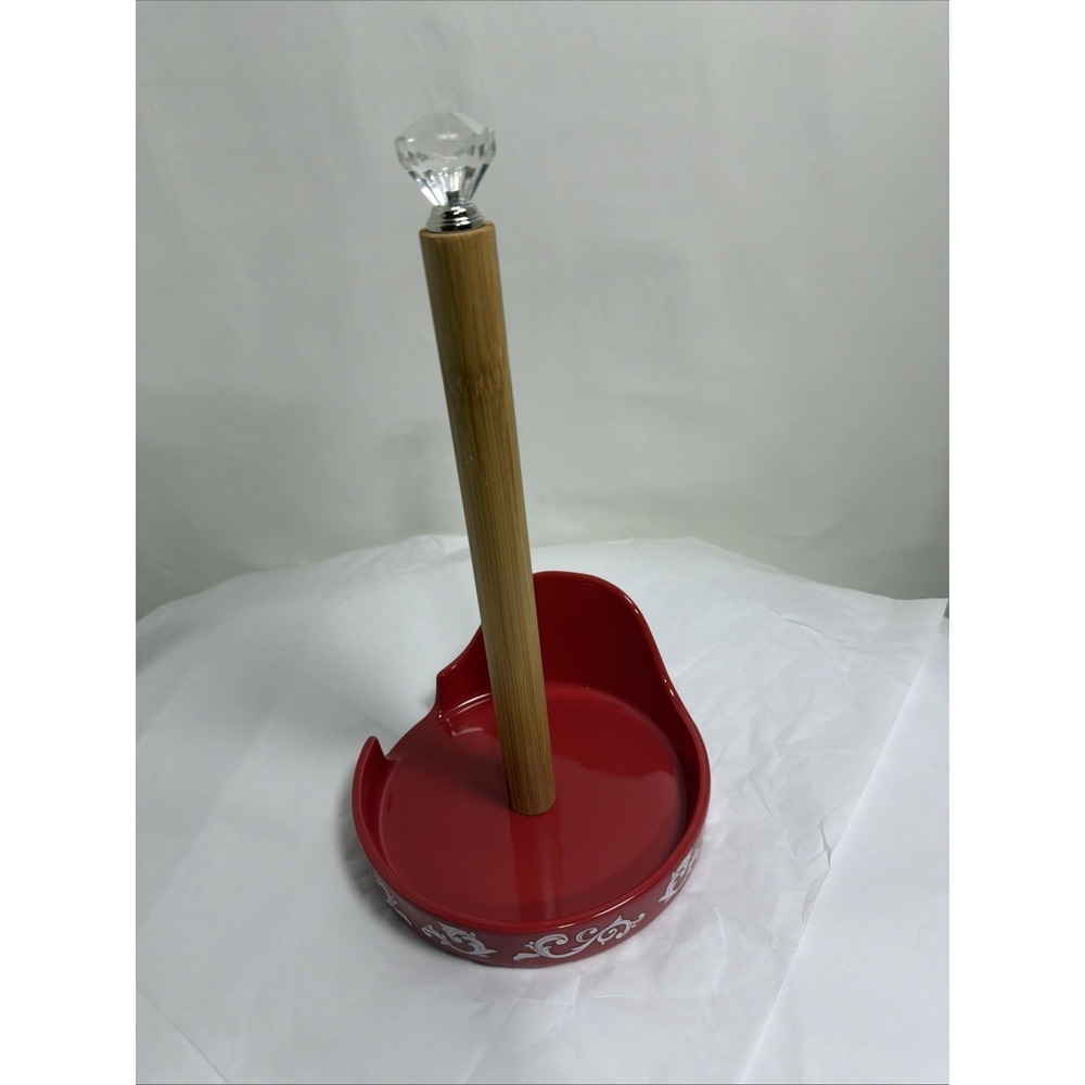 Temptations By Tara Doodle Doo Red Rooster Paper Towel Holder